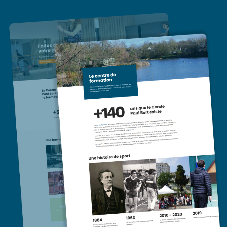 Photo du site internet de l'organisme de formation du Cercle Paul Bert