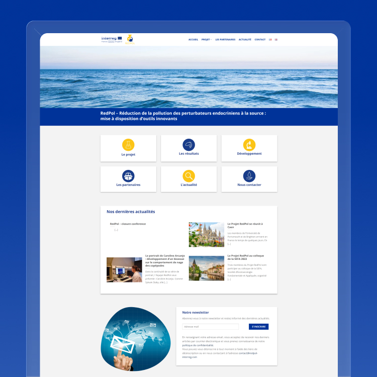 Photo du site internet de Redpol, projet Interreg