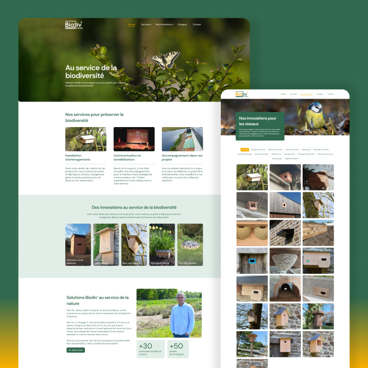 Photo du site internet de Solutions Biodiv'